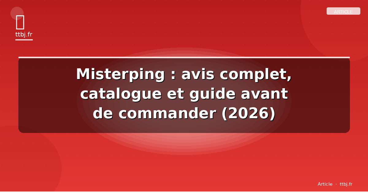 Misterping : avis complet, catalogue et guide avant de commander (2026)