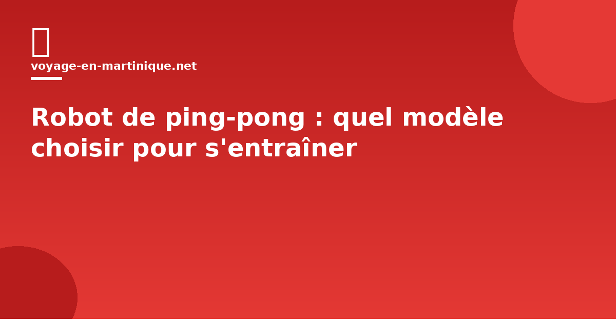 Robot de ping-pong : quel modèle choisir pour s'entraîner